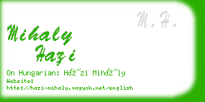 mihaly hazi business card
